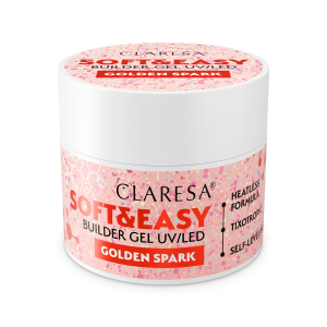 Изграждащ гел SOFT&EASY – CLARESA 45 gr – Golden Spark
